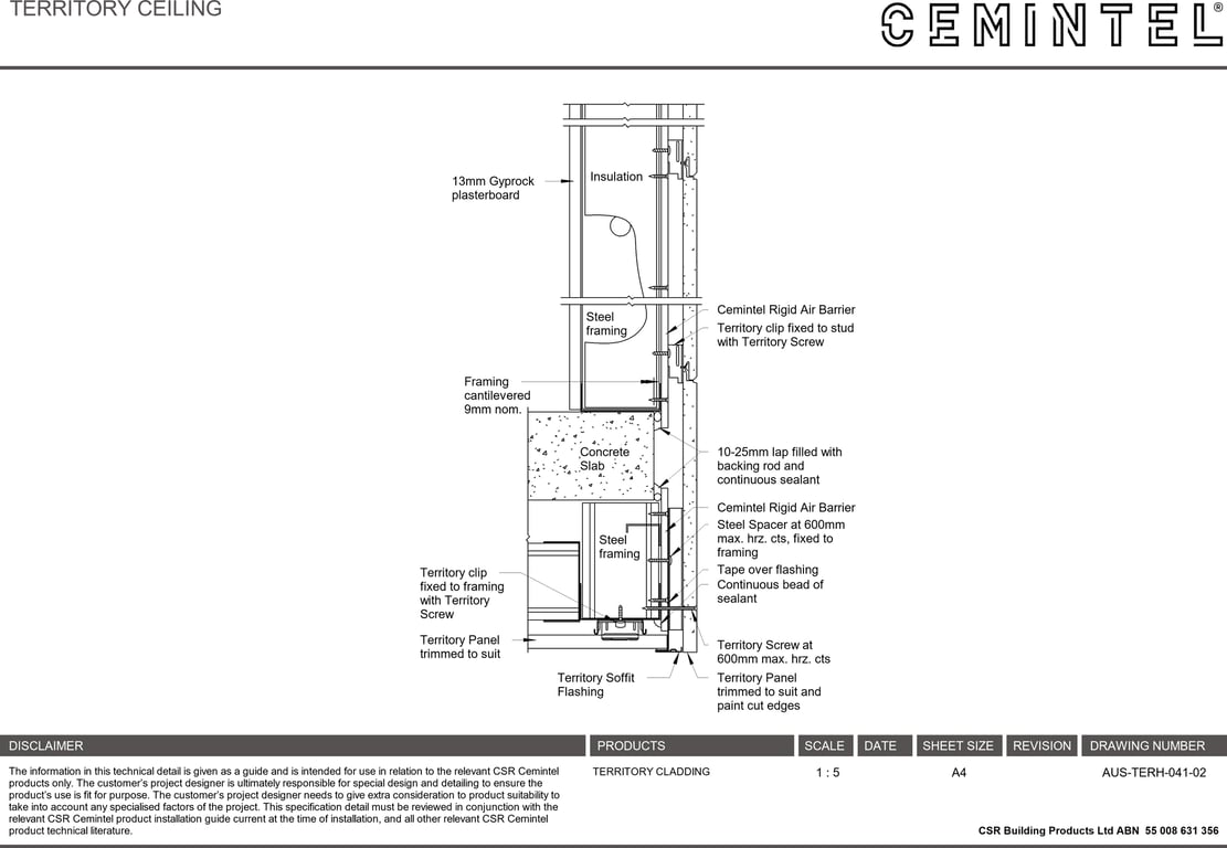 Navigate to AUS-TERH-041-02 - TERRITORY CEILING