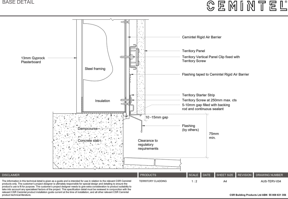 Navigate to AUS-TERV-034 - BASE DETAIL
