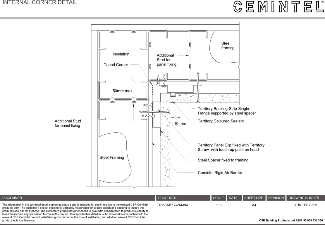  Image of AUS-TERV-036 - INTERNAL CORNER DETAIL