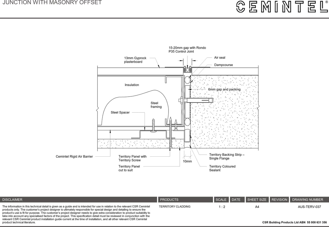 Navigate to AUS-TERV-037 - JUNCTION WITH MASONRY OFFSET