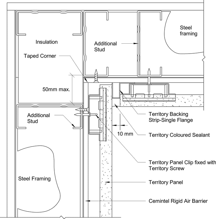 Navigate to Territory Horizontal - Internal Corner Detail