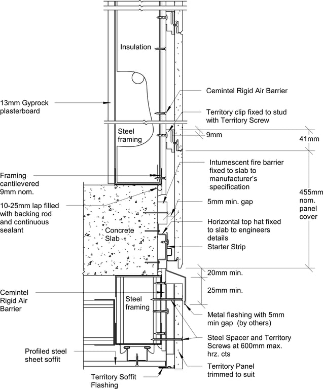 Navigate to Territory Horizontal - Interstorey Junction with Metal Ceiling