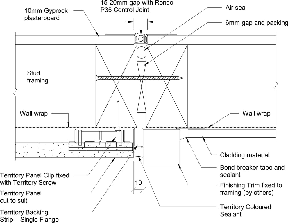  Image of Territory Horizontal - Typical Junction Detail with Fibre Cement Cladding System