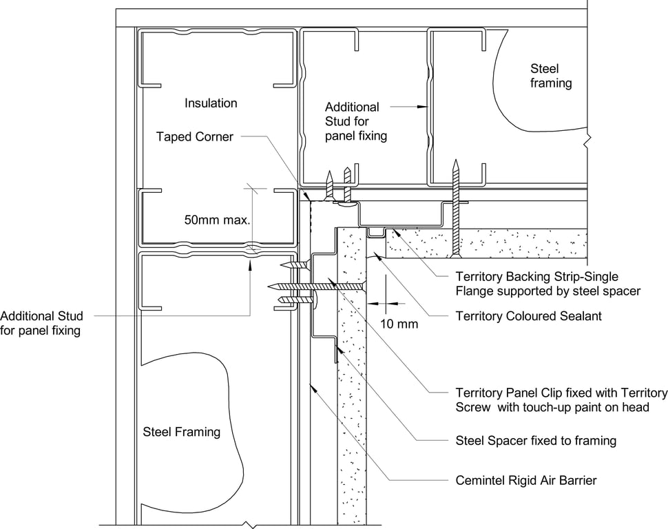 Navigate to Territory Vertical - Internal Corner Detail