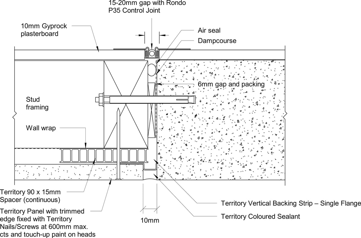 Navigate to Territory Vertical - Junction with In-line Masonry Wall