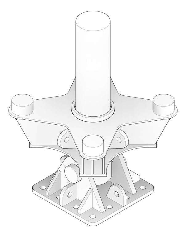 3D Documentation Image of RakingBaseJack Temporary Coates Quadshore Q50