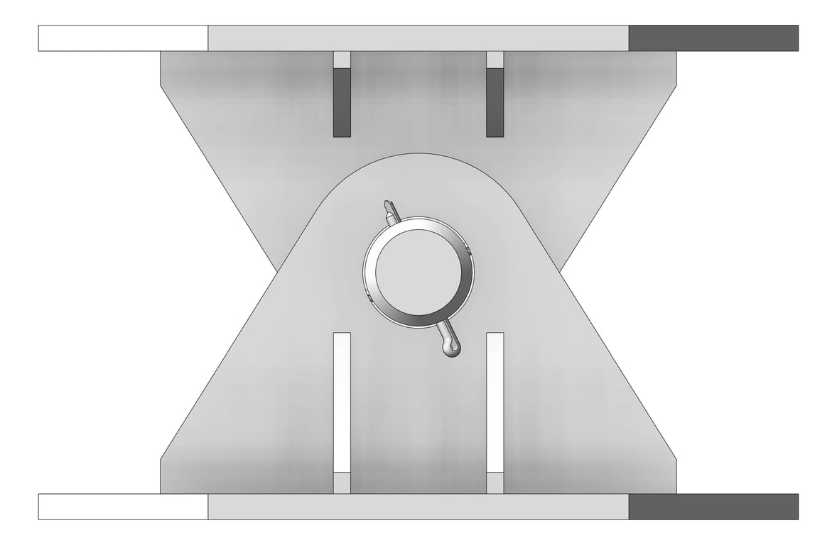 Front Image of RakingBracket Temporary Coates Quadshore Q150