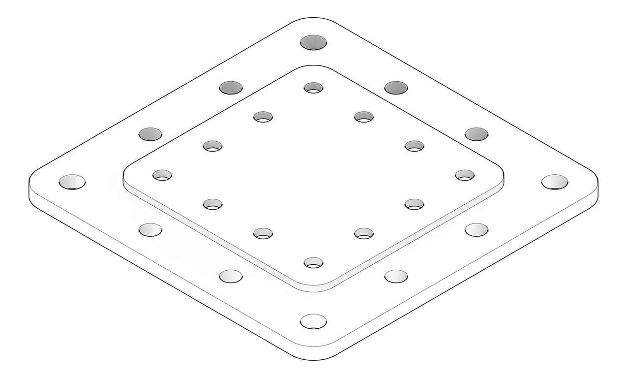 3D Documentation Image of Transfer Fixing Plate - Quadshore Q50 - Coates 
