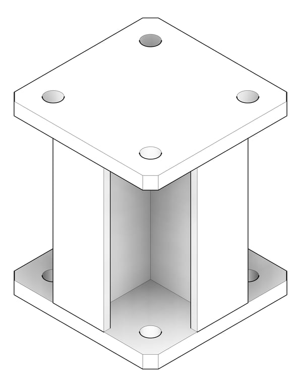 3D Documentation Image of End Connector - Universal Prop System SYS60 - Coates 
