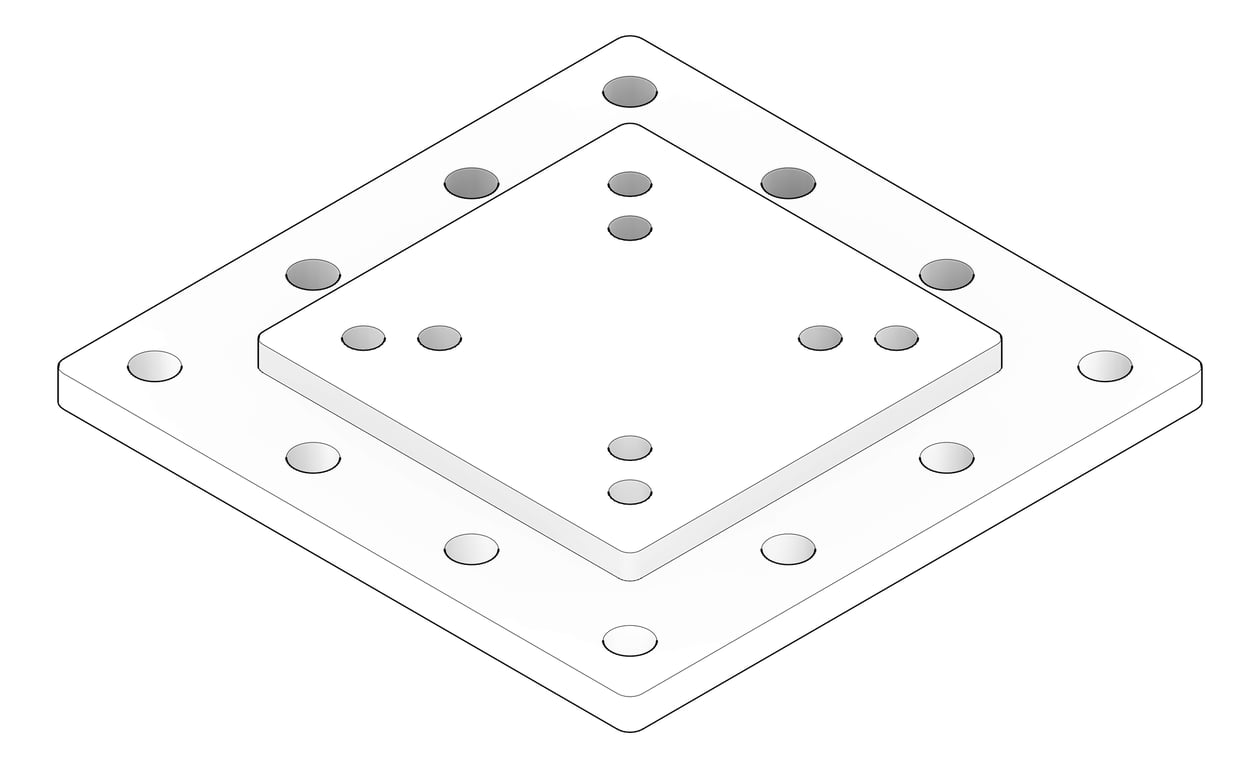 3D Documentation Image of Transfer Fixing Plate - Universal Prop System - Coates 
