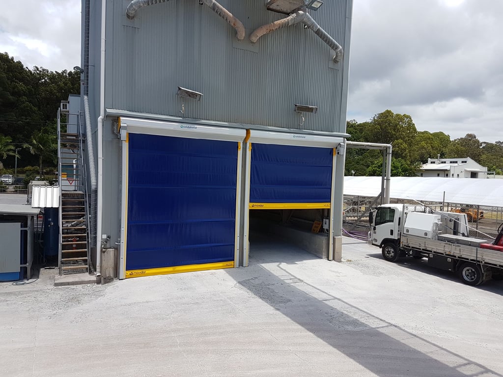 Coldshield HS35 outsideinstall Image of Door Roller Coldshield Rapid HS35 ConcealedTrack