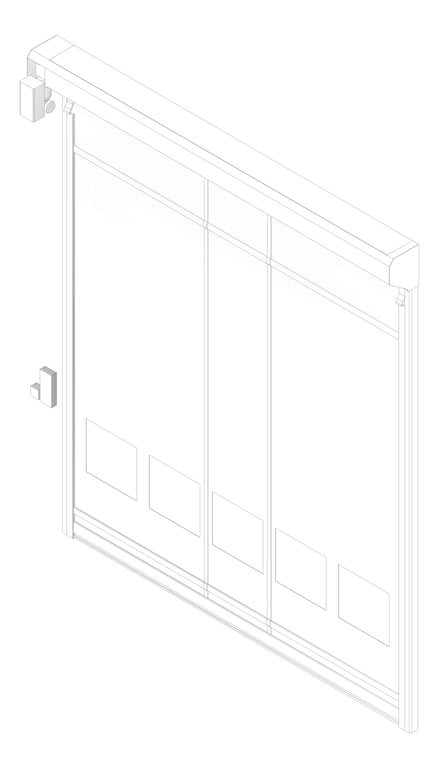 3D Documentation Image of Door Roller Coldshield Rapid HS65 ConcealedTrack