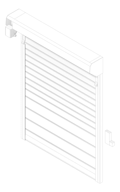 3D Documentation Image of Door Roller Coldshield Rapid Movichill ProtrudingTrack