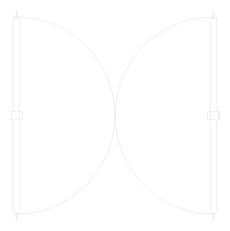 Plan Image of Door Swing Coldshield FlexiblePVC 2400Series Double