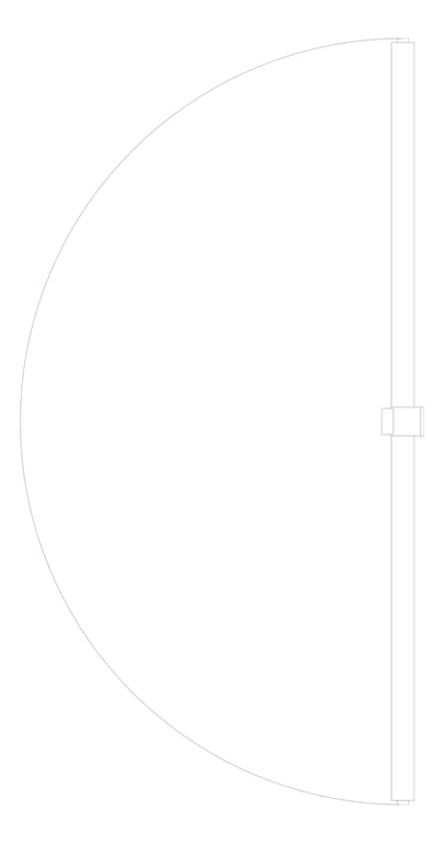 Plan Image of Door Swing Coldshield FlexiblePVC 2400Series Single