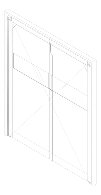 3D Documentation Image of Door Swing Coldshield FlexiblePVC 3000Series Double Frame