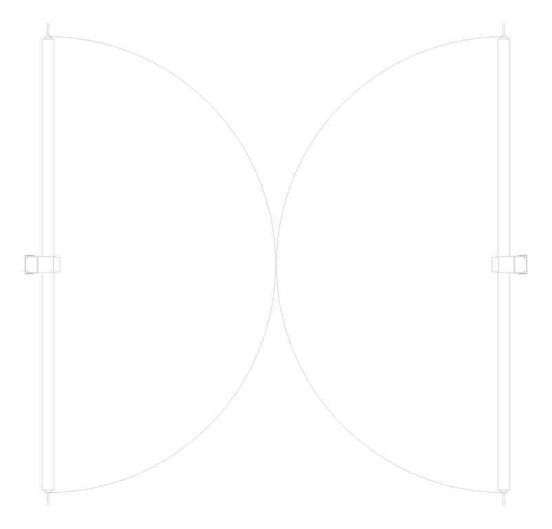 Plan Image of Door Swing Coldshield FlexiblePVC 3000Series Double Frame