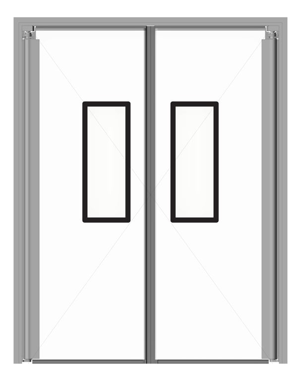 Front Image of Door Swing Coldshield ThermalTraffic 4500Series Double Frame