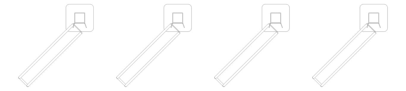 Plan Image of Rack Bicycle Cora PostMounted Vertical Angled