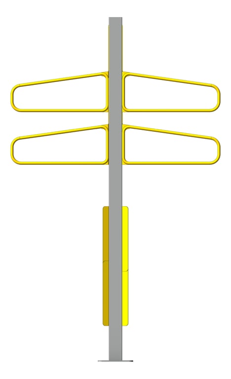 Left Image of Rack Bicycle Cora PostMounted Vertical Double