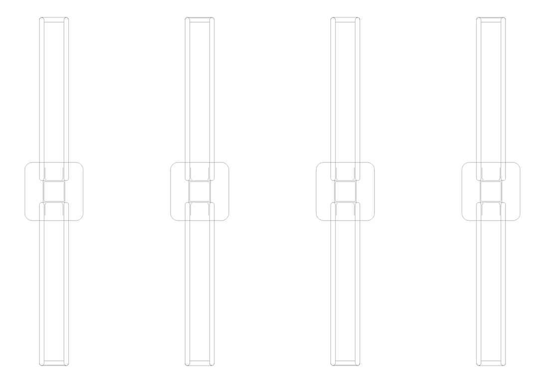 Plan Image of Rack Bicycle Cora PostMounted Vertical Double