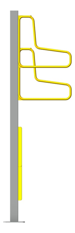 Left Image of Rack Bicycle Cora PostMounted Vertical Fenders