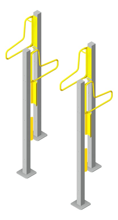 Image of Rack Bicycle Cora PostMounted Vertical Fenders Nested