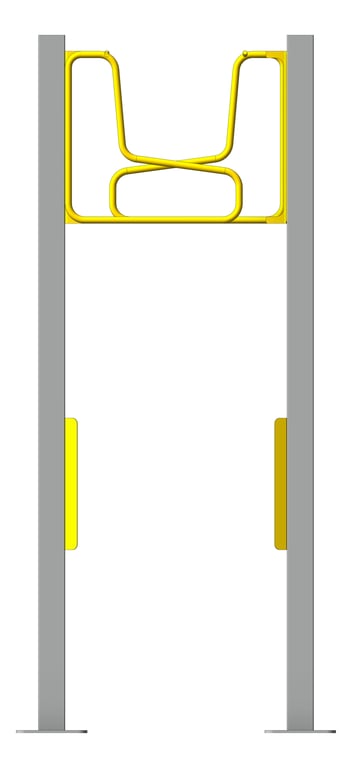 Left Image of Rack Bicycle Cora PostMounted Vertical Fenders Nested