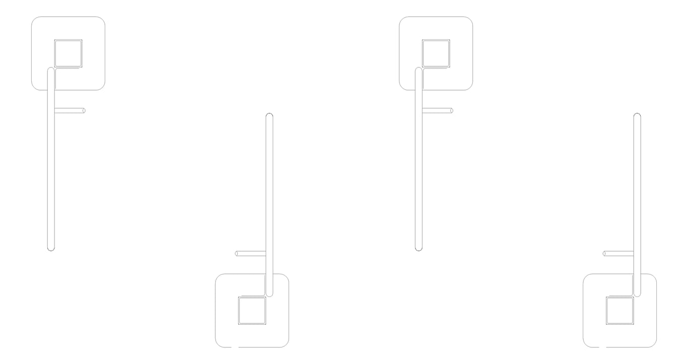 Plan Image of Rack Bicycle Cora PostMounted Vertical Fenders Nested