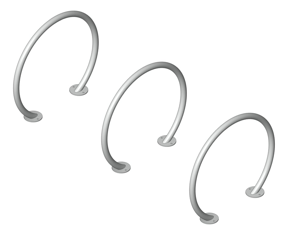 3D Shaded Image of Rail Bicycle Cora Ring SurfaceMount