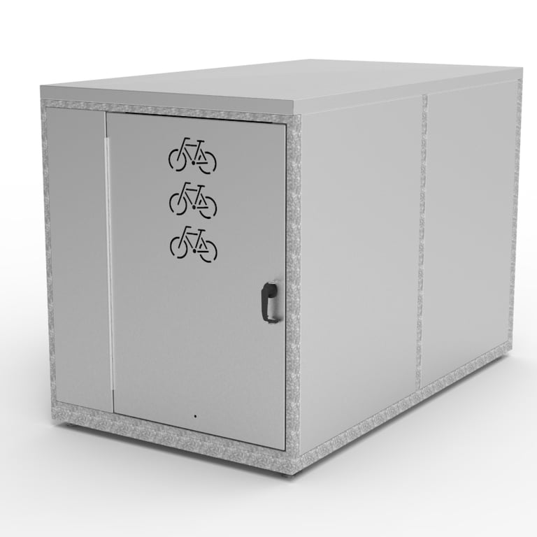 CBL-2 HD-HDG-GAL-PER Image of Locker Bicycle Cora Double