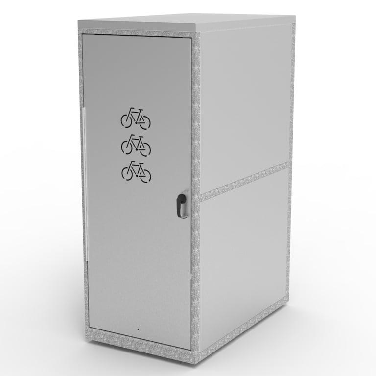 CBL-V HD-HDG-GAL-PER Image of Locker Bicycle Cora Vertical