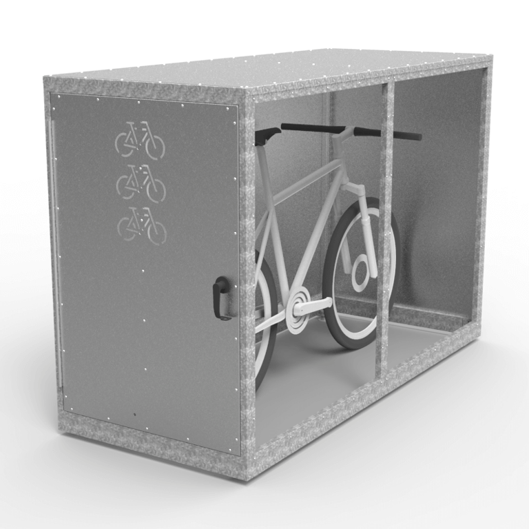 cbl-1-ld-galv-perspective-open Image of Locker Bicycle Cora