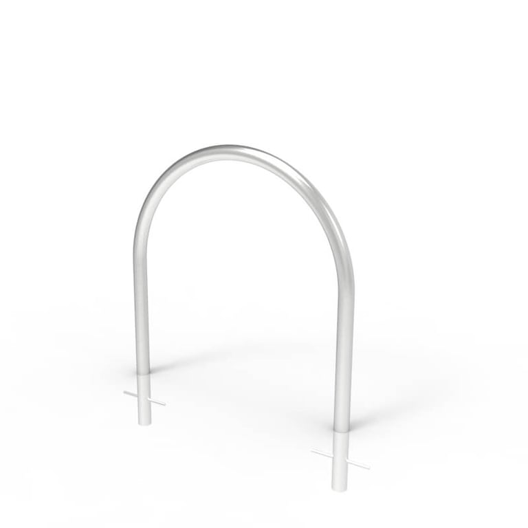 cbr2f-stainless-steel-bike-rail-perspective Image of Rail Bicycle Cora Rounded
