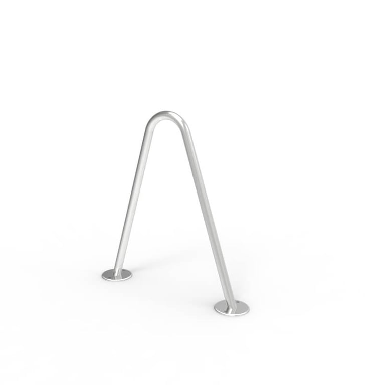 cbr5b-stainless-steel-bike-rail-perspective Image of Rail Bicycle Cora Triangle SurfaceMount