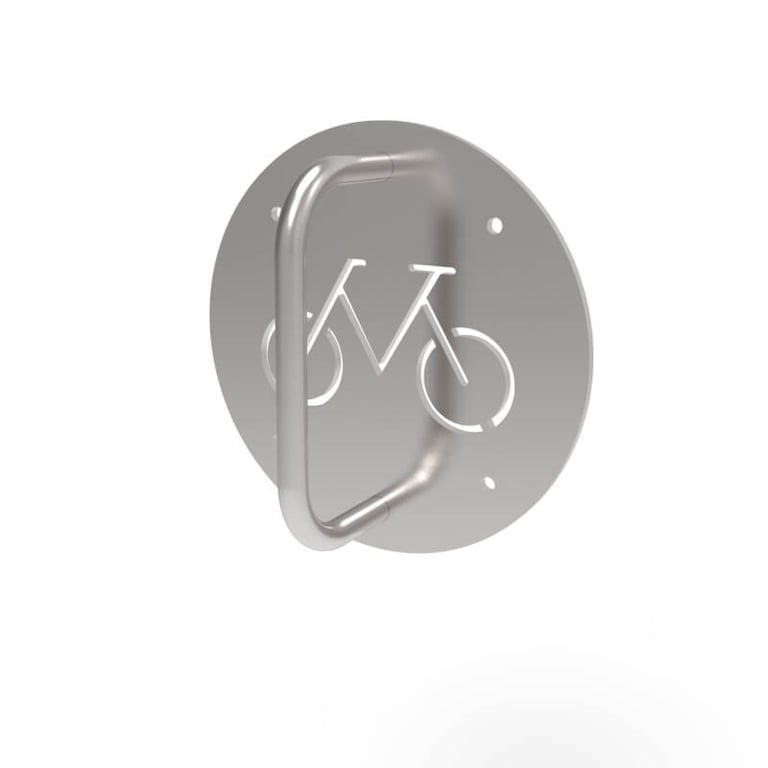 cwr1-wall-mount-bike-rack-stainless-steel-perspective Image of Rack Bicycle Cora WallMounted