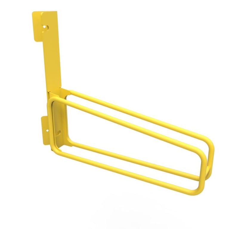 e3vr-45r-angled-vertical-bike-rack-perspective Image of Rack Bicycle Cora WallMounted Vertical Angled