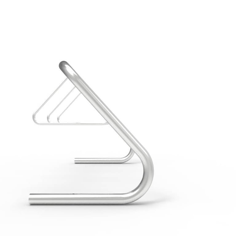 expo-2000-stainless-bike-rack-6-10-capacity-side Image of Rack Bicycle Cora Expo 10Bay DoubleSpaced