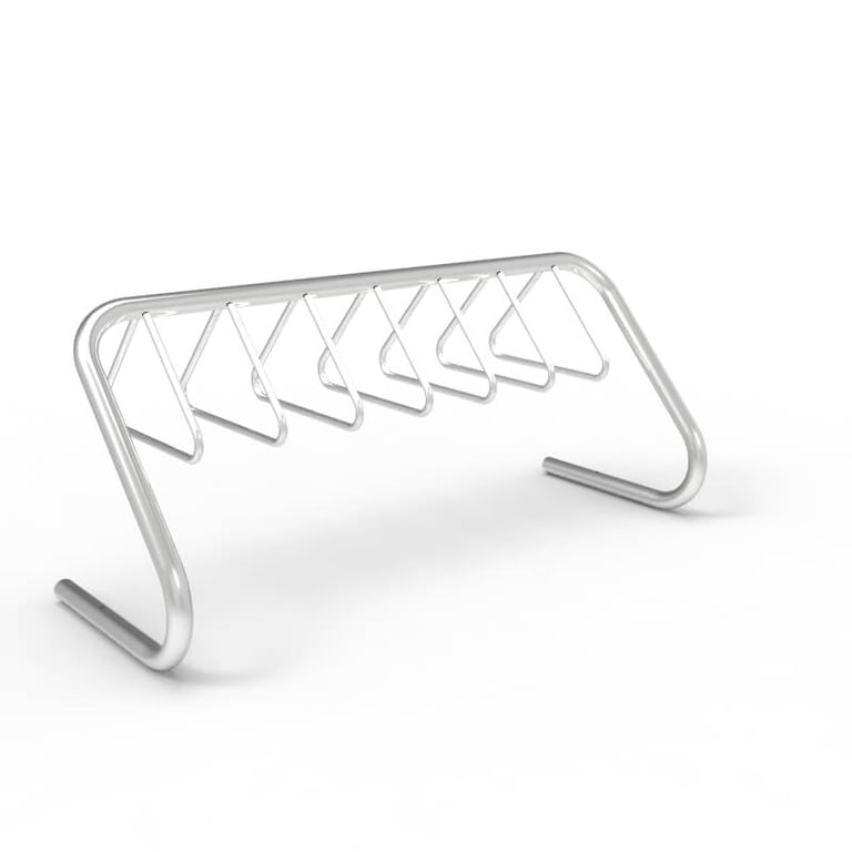 expo-7510-stainless-bike-rack-7-10-capacity-perspective Image of Rack Bicycle Cora Expo 10Bay