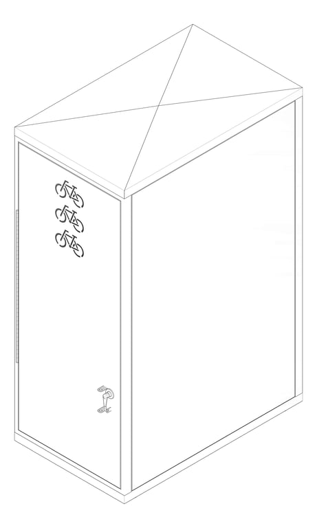 3D Documentation Image of Locker Bicycle Cora Vertical