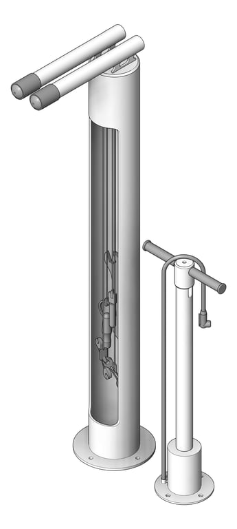 3D Shaded Image of Repair Maintenance Cora Stand Pump