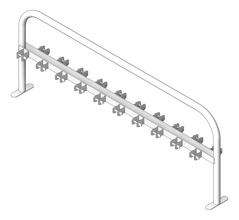 3D Shaded Image of Rack Scooter Cora DoubleSided