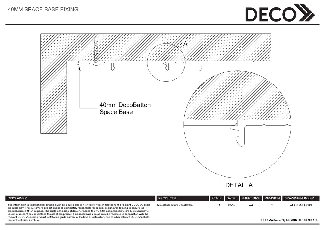 Navigate to AUS-BATT-009 - 40MM SPACE BASE FIXING