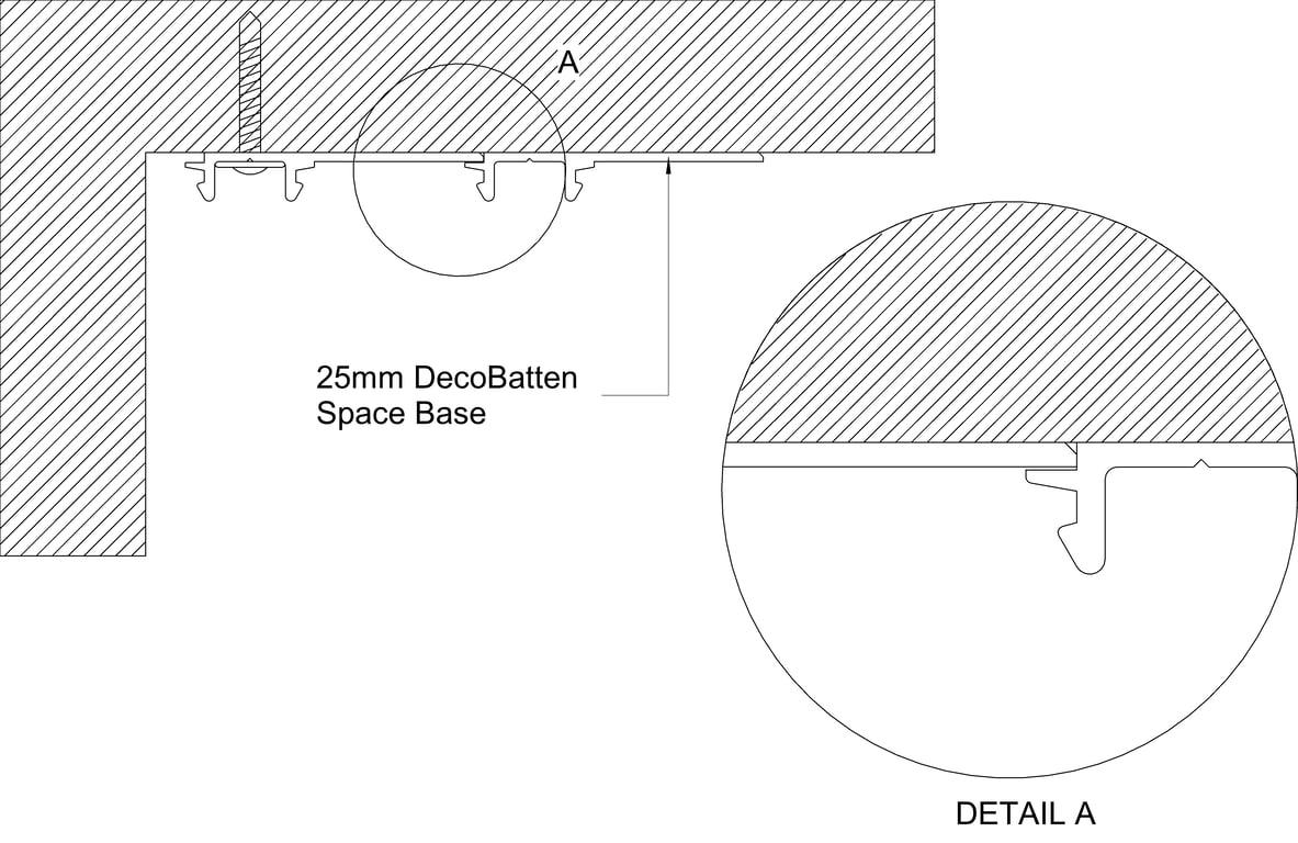 Navigate to BATTEN 25mm Space Base Fixing