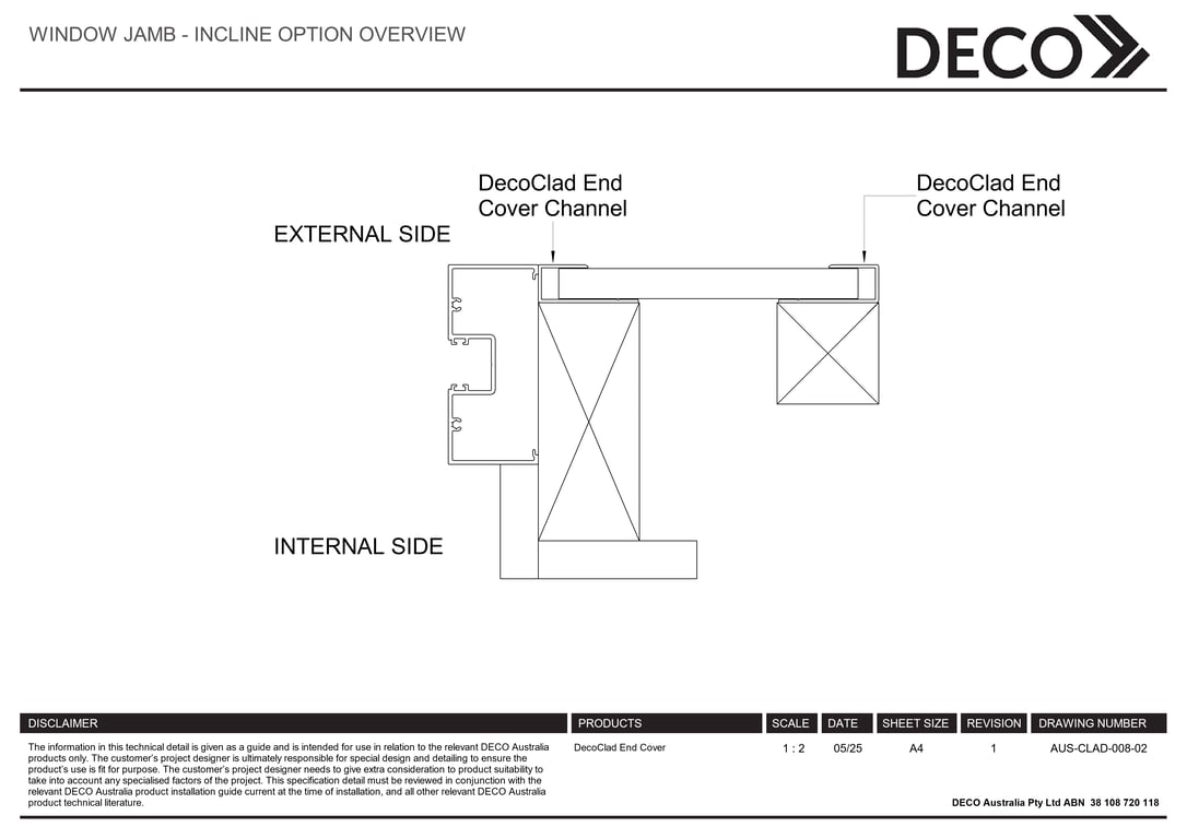 Navigate to AUS-CLAD-008-02 - WINDOW JAMB - INCLINE OPTION OVERVIEW