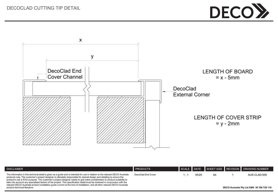 Navigate to AUS-CLAD-009 - DECOCLAD CUTTING TIP DETAIL