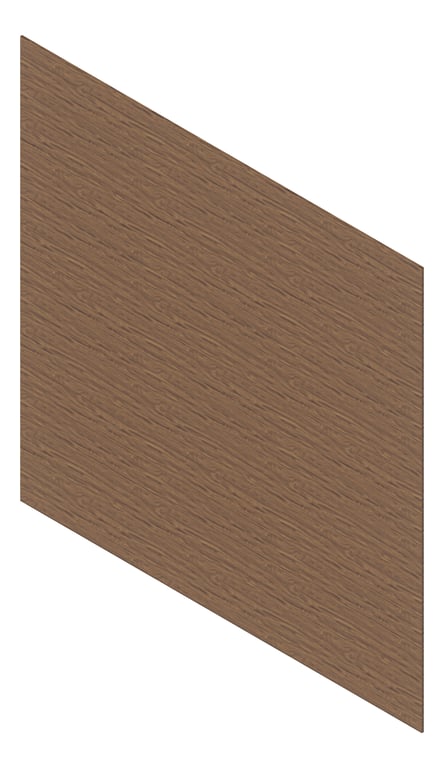 3D Presentation Image of Cladding Aluminium Deco VGroove Horizontal GoldenGum Material