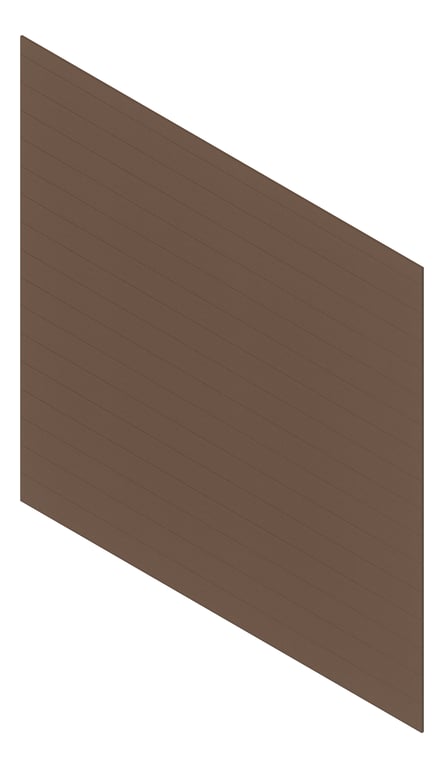 3D Presentation Image of Cladding Aluminium Deco VGroove Horizontal Merbau Material