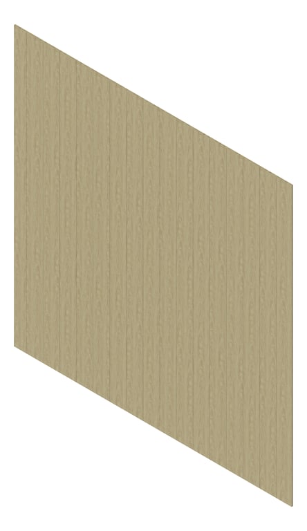 3D Presentation Image of Cladding Aluminium Deco VGroove Vertical AmericanOak Material