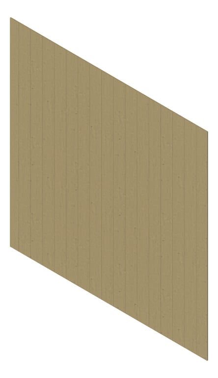 3D Presentation Image of Cladding Aluminium Deco VGroove Vertical BarnOak Material